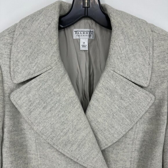 Talbots Women's Grey Pea Coat - Picture 6 of 12